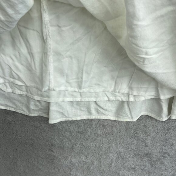 NEW Matty M Linen Blend Women's XL White Tiered Midi Skirt - Picture 8 of 10